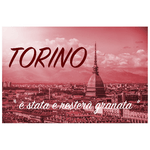 OMBRELLO PICCOLO RICHIUDIBILE TASCABILE LOGO UFFICIALE TORINO FC e cartolina TORINO È