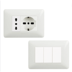 Kit base punto presa bivalente schuko punto luce bticino matix bianco pezzi 9