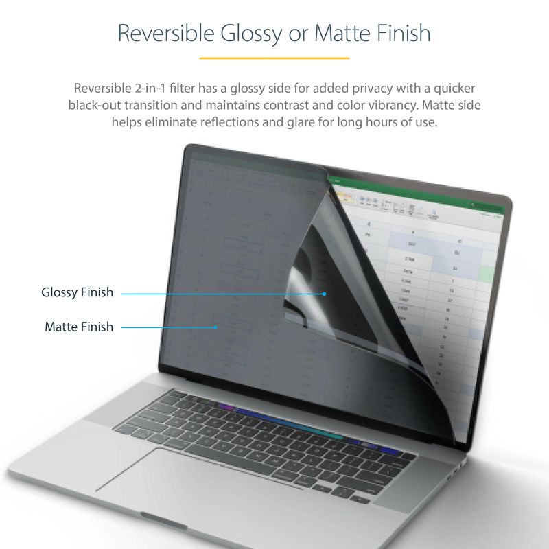 StarTech.com-Filtro-Privacy-per-MacBook-Pro-21-23-da-14-Pellicola-protettiva-con-riduzione-della-luce-blu-del-51--Schermo-privacy-antiriflesso-Lati-opachi-lucidi-reversibili--14M21-PRIVACY-SCREEN-