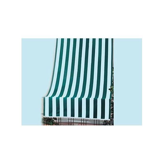 Tenda da Sole Righe Verdi 295x250 con Bracci Retrattili Moderna Esterno  Balcone