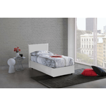 Talamo Italia Letto singolo Dbabb, Letto contenitore con rivestimento in ecopelle