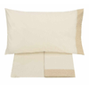 Gabel-Chromo-Completo-Lenzuola-Matrimoniale-Tinta-Unita-Cotone-colore-Beige