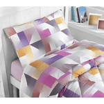 Gabel-Completo-Lenzuola-Letto-1-Piazza-e-Mezza-Evolution-cotone-colore-Roseto