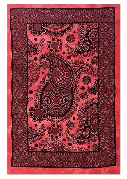 COPRITUTTO-TELO-ARREDO-COPRIDIVANO-COTONE-CON-FRANGE-MISURA-140x230-Big-Pasley-Rosso