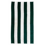 Telo Mare Fantasia Rigato Bianco Verde 90x165cm Asciugamano Spiaggia 100% Cotone