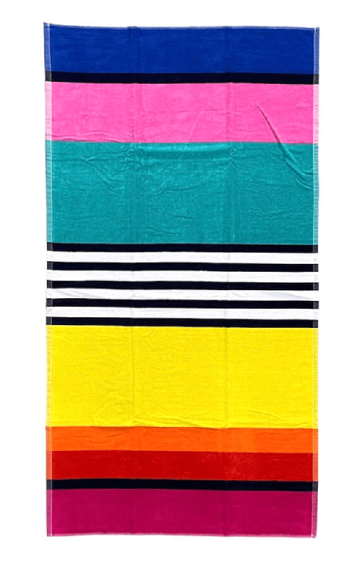 Telo-Mare-Fantasia-Rigato-Surfing-MultiColor-90x165cm-Asciugamano-Spiaggia-100--Cotone