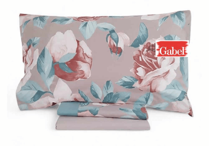 Gabel AFRODITE Completo Lenzuola Matrimoniale Cotone colore Rosa incanto