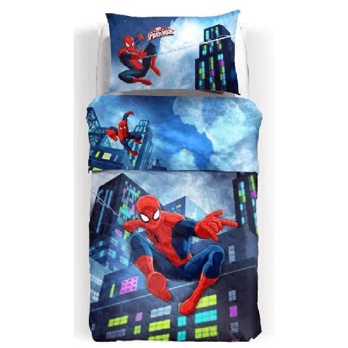 CALEFFI-TRAPUNTINO-COPRILETTO-TRAPUNTATO-1-PIAZZA-LETTO-SINGOLO-SPIDERMAN-LIGHTS-DISNEY-STAMPA-DIGITALE