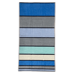 Telo Mare Fantasia Big Stripe Azzurro 90x165cm Asciugamano Spiaggia 100% Cotone