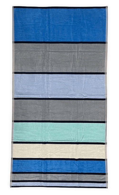 Telo-Mare-Fantasia-Big-Stripe-Azzurro-90x165cm-Asciugamano-Spiaggia-100--Cotone