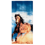 Telo Mare Fantasia Horse 90x165cm Asciugamano Spiaggia 100% Cotone