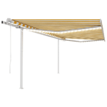 Tenda-Automatica-con-Sensore-Vento-LED-45x3-m-Gialla-e-Bianca