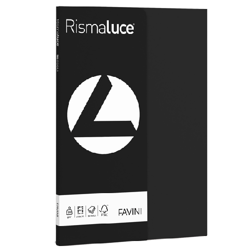 Carta-RISMALUCE-SMALL-A4-200gr-50fg-nero-63-FAVINI