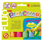 TEMPERA-SOLIDA-PLAYCOLOR-6-COLORI-FLUO-in-STICK-da-10GR