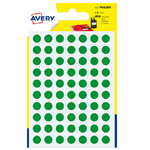 Avery PSA08V etichetta autoadesiva Cerchio Permanente Verde 490 pz