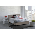 Talamo Italia Letto matrimoniale Dancor, Letto contenitore con rivestimento in ecopelle