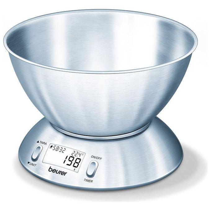 Beurer Bilancia da cucina Elettronica con Ciotola in Acciaio KS54