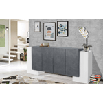 Dmora Credenza Dkjae, Madia da cucina a 6 ante, Buffet da soggiorno, 100% Made in Italy