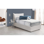 Talamo Italia Letto singolo Dgelm, Letto contenitore con rivestimento in ecopelle