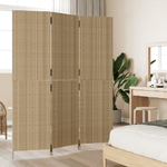 vidaXL Divisorio per Ambienti a 3 Pannelli Beige in Polyrattan