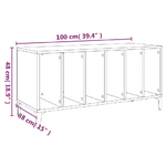 Mobile Porta Dischi Bianco 100x38x48 cm in Legno ingegnerizzato