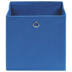 vidaXL Contenitori 4 pz in Tessuto non Tessuto 28x28x28 cm Blu