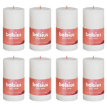 Bolsius Candele Rustiche a Colonna Shine 8 pz 100x50 mm Perla