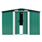 vidaXL Casetta da Giardino 257x489x181 cm in Metallo Verde