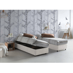 Talamo Italia Letto singolo Dcassan, Letto contenitore con rivestimento in tessuto