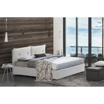 Talamo Italia Letto singolo Dabasol, Letto contenitore con rivestimento in ecopelle