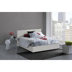 Talamo Italia Letto matrimoniale Dalunn, Letto contenitore con rivestimento in ecopelle