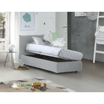 Talamo Italia Letto singolo Dborbe, Letto contenitore con rivestimento in tessuto