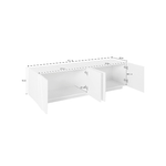 Dmora Mobile porta TV Djungda, Credenza bassa da soggiorno, Base porta TV, 100% Made in Italy