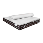 Dmora Topper matrimoniale Dmarino, Set Sovra materasso con cuscino, Topper Memory Foam