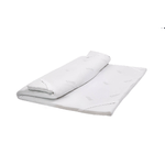 Dmora Topper matrimoniale Dmarino, Set Sovra materasso con cuscino, Topper Memory Foam