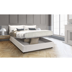 Talamo Italia Letto matrimoniale Dharrou, Letto contenitore con rivestimento in ecopelle