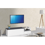 Dmora Mobile porta TV Dgal, Credenza bassa da soggiorno a 2 ante, Base porta TV