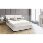 Talamo Italia Letto matrimoniale Dfin, Letto contenitore con rivestimento in ecopelle