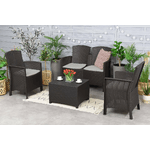 Dmora Set salotto da esterno Dmorat, Set da giardino con cuscini