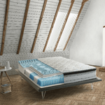 Talamo Italia Materasso singolo Dgabell, Sfoderabile in Memory Foam+Gel e Molle insacchettate