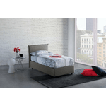 Talamo Italia Letto singolo Dapuzz, Letto contenitore con rivestimento in tessuto