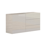 Dmora Credenza Dcomuzz, Madia da cucina a 1 anta e 3 cassetti, Buffet da soggiorno