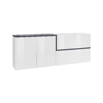 Dmora Credenza Dgazzol, Madia da cucina, Buffet da soggiorno, 100% Made in Italy, cm 210x40h80