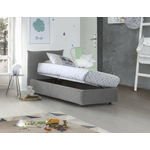 Talamo Italia Letto singolo Dguagn, Letto contenitore con rivestimento in tessuto