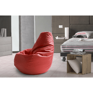 Talamo Italia Pouf Dabbew, Pouf a sacco, 100% Made in Italy, Poltrona a sacco in ecopelle