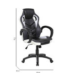 Dmora Sedia da gaming Darlanc, Poltrona da gaming adulto, Sedia da scrivania, 66x61h104/114 cm