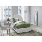 Talamo Italia Letto singolo Daim, Letto contenitore con rivestimento in tessuto