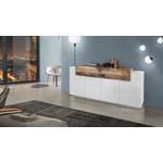 Dmora Credenza Dgerl, Madia da cucina a 4 ante, Buffet da soggiorno, 100% Made in Italy