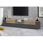 Dmora Mobile porta TV Dmusso, Credenza bassa da soggiorno, Base porta TV, 100% Made in Italy