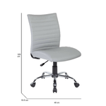 Dmora Sedia da ufficio Dkum, Poltrona operativa, Seduta ergonomica da ufficio, 54x48h90/100 cm